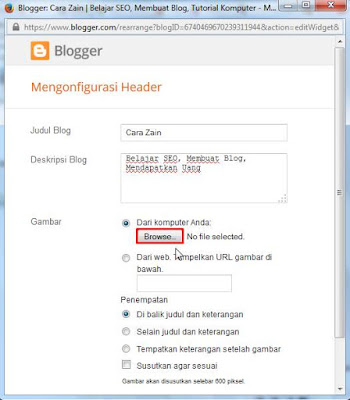 Cara Mengganti Judul Blog Dengan Gambar/Logo Di Header