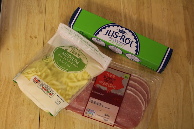 ingredients for bacon and cheese turnovers