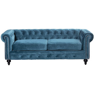 Sofa Chester tapizado azul