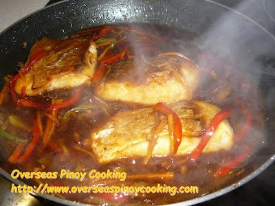 Snapper Fillet Pinoy Escabeche Style - Cooking Procedure