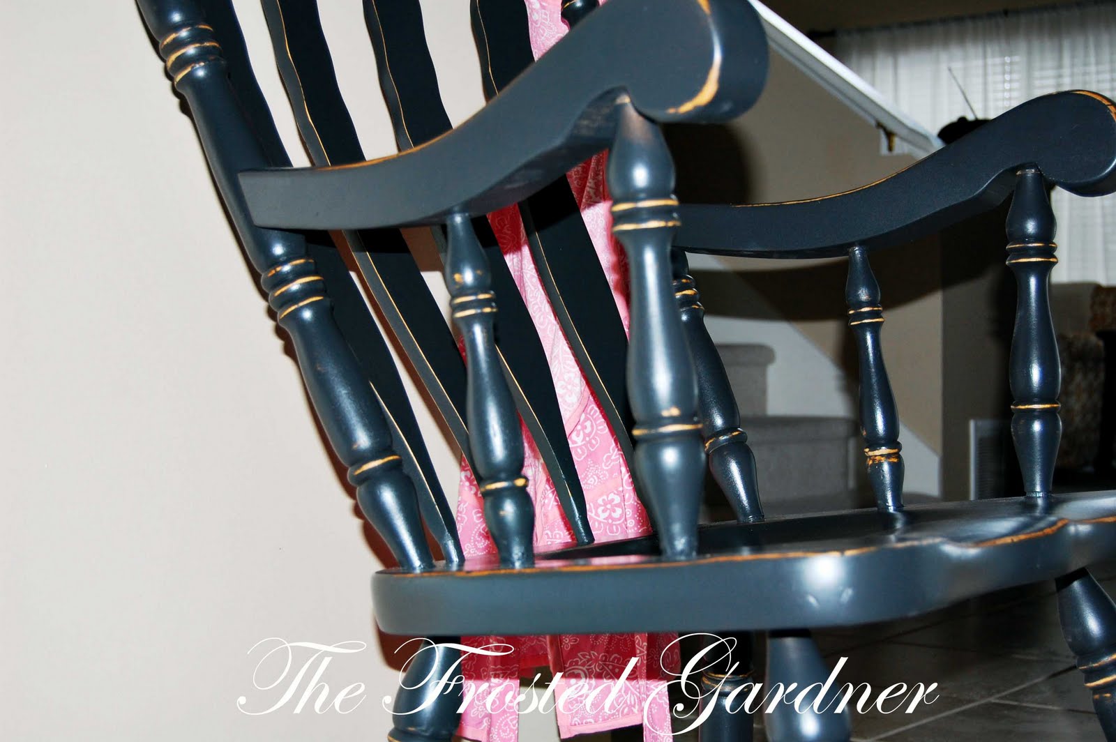 The Frosted Gardner: The West Rocking Chair - Custom Refinish Before