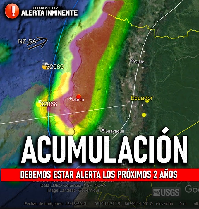 ALERTA MANABÍ Y ESMERALDAS ENTRE EL 2022 Y 2024 SON LOS CANDIDATOS A QUE OCURRA OTRO TERREMOTO DE ALTA MAGNITUD. proceso de Acumulación. 