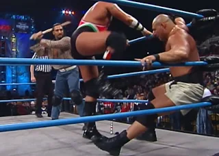 WCW Mayhem 2000 - Crowbar, Big Vito and Reno battled in a hardcore title match