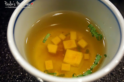 miso soup with tofu - Yomenya Goemon at Star Vista - Paulin's Munchies