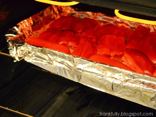 roasting red peppers