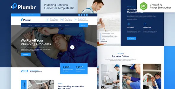 Best Plumbing Services Elementor Template Kit