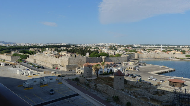 Rhodos - Blick auf die Altstadt von Rhodos vom Schiff aus