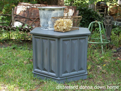 table makeover, distressed painting, chalky finish paint