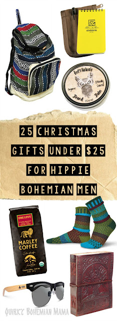 Gift guide for hippy and bohemian men. Christmas Gifts Under $25. 2016 Gift Guide for men. Affordable Christmas gifts. Eco-Friendly gifts under $25 sustainable gift ideas environmentalist gifts gifts for environmentally conscious people eco friendly gifts for him eco friendly business gifts gifts for environmental lovers gifts for the hippie in your life gifts for a hippie dad hippie christmas list gifts for old hippies gifts for a hippie boyfriend boho gift ideas bohemian gifts gifts for free spirits