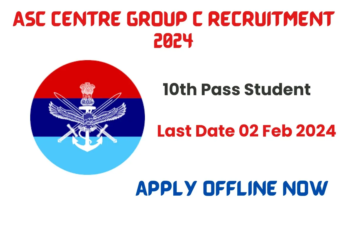 ASC Centre Group C Recruitment 2024 Full Notification Apply Now