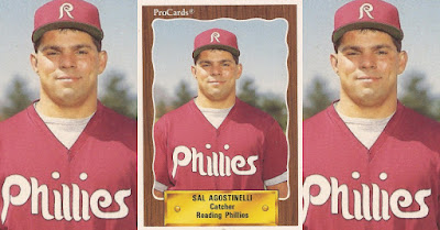 Sal Agostinelli 1990 Reading Phillies card