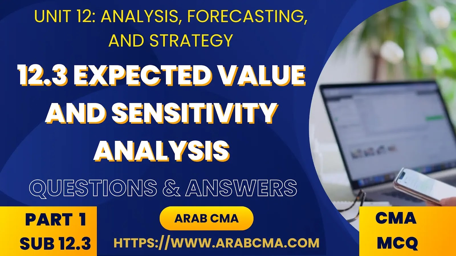 CMA PART 1 MCQ , subunit 12.3 Expected Value and Sensitivity Analysis