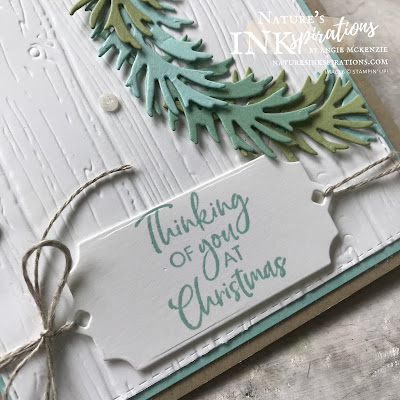 By Angie McKenzie for the Third Thursdays Blog Hop; Click READ or VISIT to go to my blog for details! Featuring the Christmas Layers Dies and Beautiful Boughs Dies for creating early Christmas cards along with the Snowman Season, Peaceful Boughs and Itty Bitty Christmas Greetings stamp sets; #diecutting #naturesinkspirations #christmascards #nature #beautifulboughsdies #christmaslayersdies #linenthread #whitebakerstwine #elegantfacetedgems #spongefliptechnique #pinewoodplanks3dembossingfolder #rectanglestitcheddies #nature #snowflakes #christmasinjuly #makingotherssmileonecreationatatime