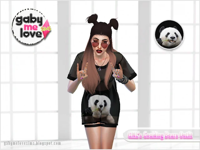 GML's Goulding Bears Outfit 1, Sims 4 - Gabymelove Sims