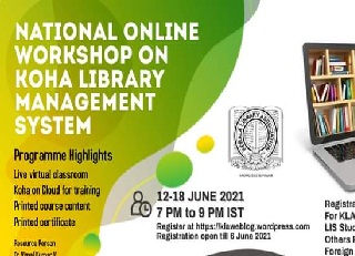 National Online Workshop on Koha Library Management System” on 12-18 June 2021