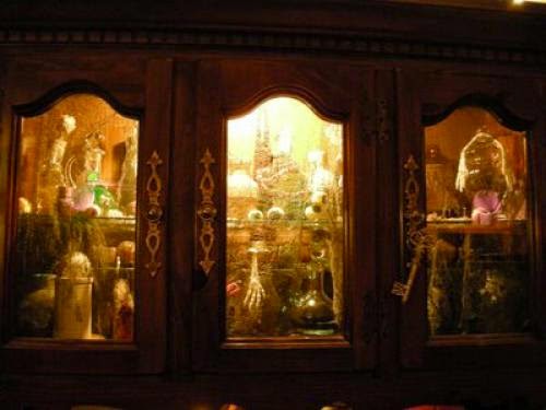 Turn A Cabinet Into A Witches Cabinet For Halloween
