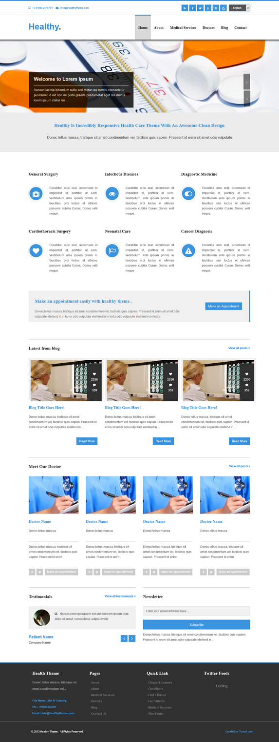 html theme for medical business