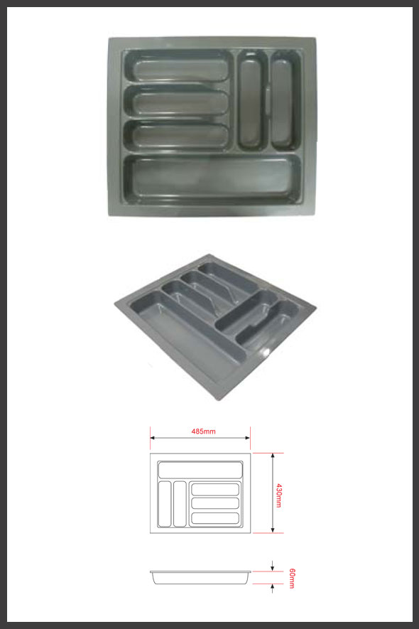 Rak Sendok  Plastik Pemasangan Dalam Laci Lintang Fittings