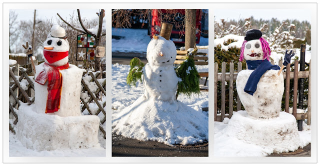 Drei Schneemänner