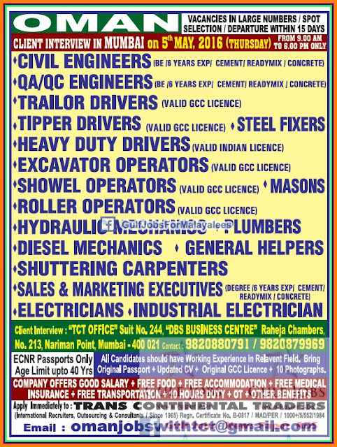 Oman large job vacancies