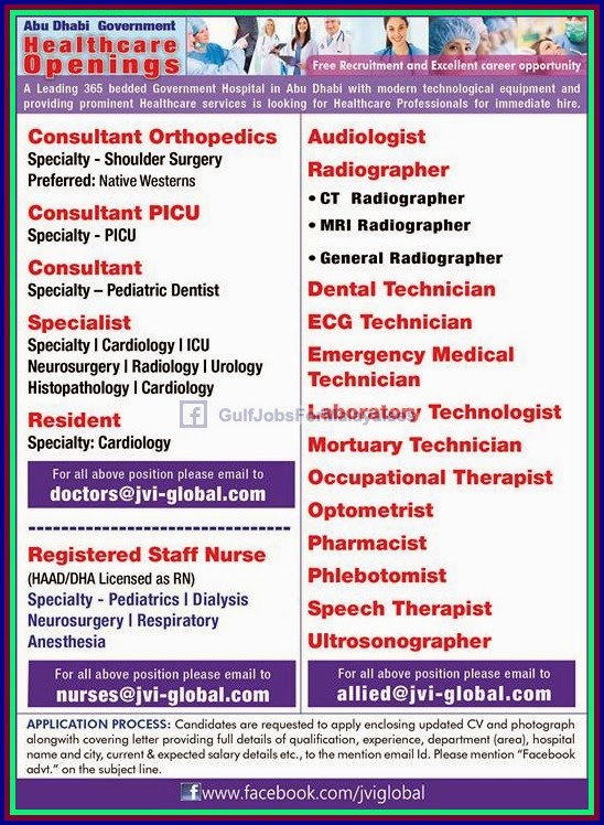 Government Hospital Jobs Abudhabi jobs