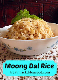 Moong Dal Rice Recipe @ http://treatntrick.blogspot.com
