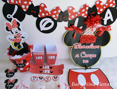 kit cumpleaños minnieymickeymouse