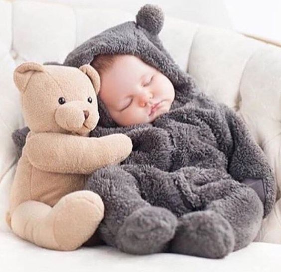 Cute Baby Images with Teddy Bear