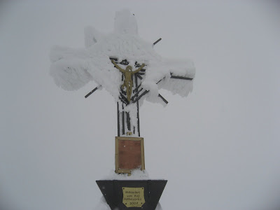 Gipfelkreuz Skitour Magerstein - Riesenfernergruppe