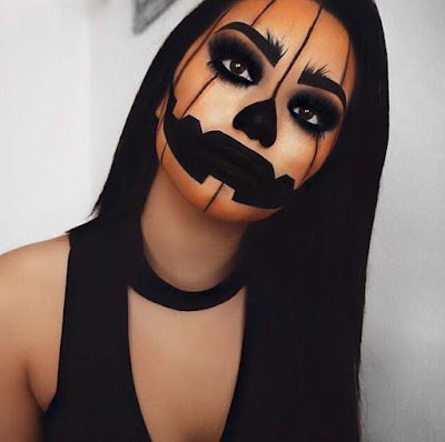 20+ Creative DIY Pumpkin Halloween Makeup Styles In 2019