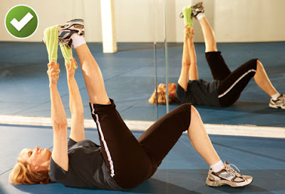 Woman Doing Hamstring Stretch