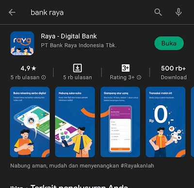 kode Referral Bank Raya Event Cashback 33k  (Raya Digital Bank)