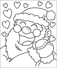 Santa Clous Laughing Christmas Coloring pages