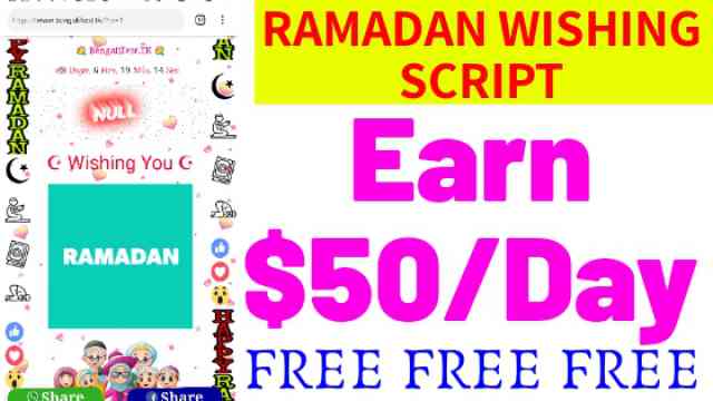 Ramadan Wishing Script For Blogger 2019 Different Style | WhatsApp Viral Script