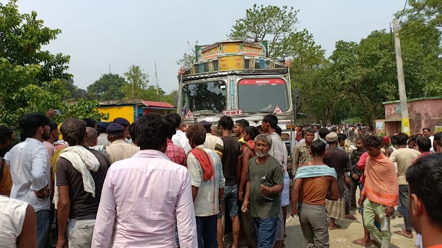 ट्रक की चपेट में आने से एक साइकिल चालक की मौत।