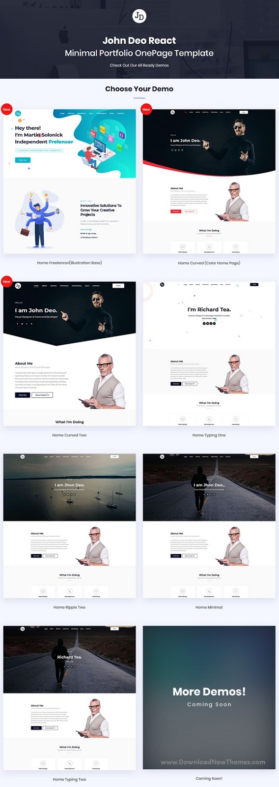 Minimal Portfolio OnePage Template 