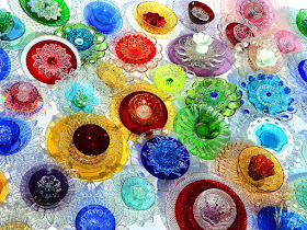 Glass Flower Garden Art by Jeanne Selep