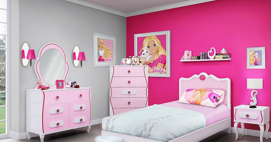 Girly Pink Barbie Room Decor For Kids Inspirations Formation Decoration Interieur 2017