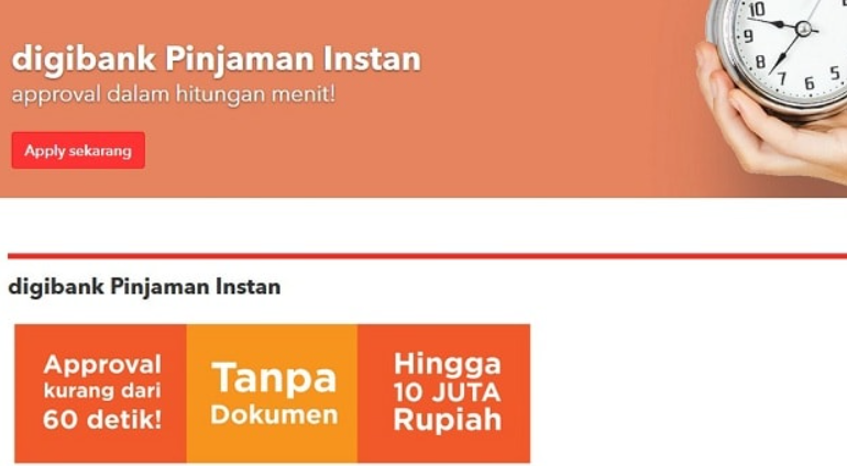 Digibank KTA Instan aplikasi pinjaman online rendah bunga