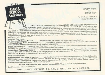 Small School Software advert, ACORN USER October 1983 page 102