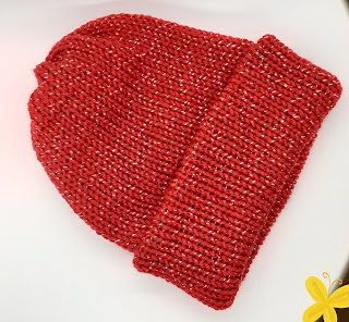 Women's Knit Beanie Hat Red