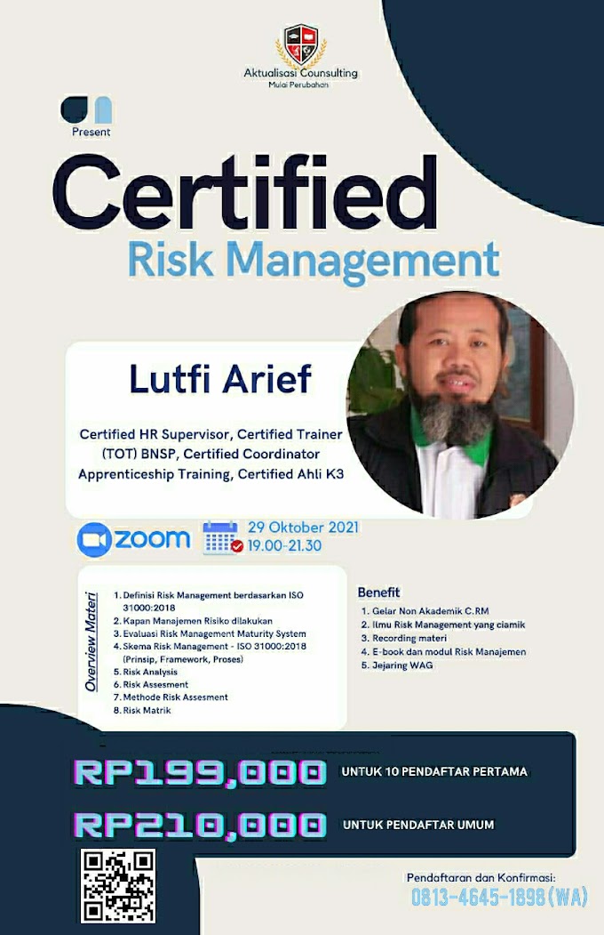 Certified Risk Manajemen Batch Oktober 2021
