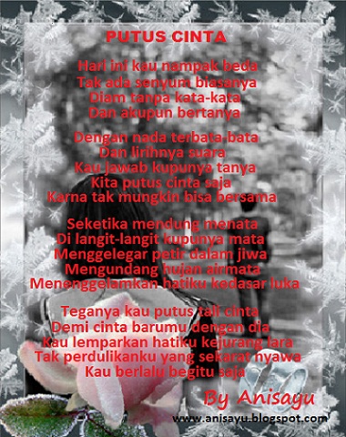  PUISI  CINTA  BY ANISAYU Kumpulan Puisi  Cinta  Sedih 