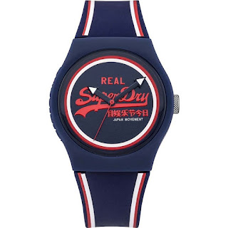 Superdry Ladies Urban Navy Silicone Strap Watch SYG198UR