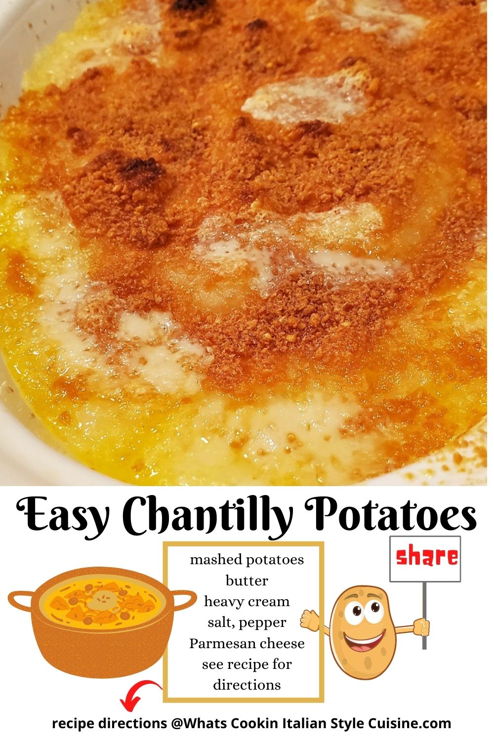 pin for later cheese topped mashed potato recipe