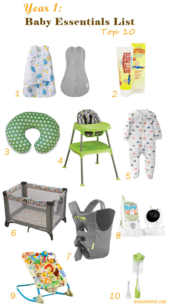 Mod and Mint: Baby's first year top 10 essentials list