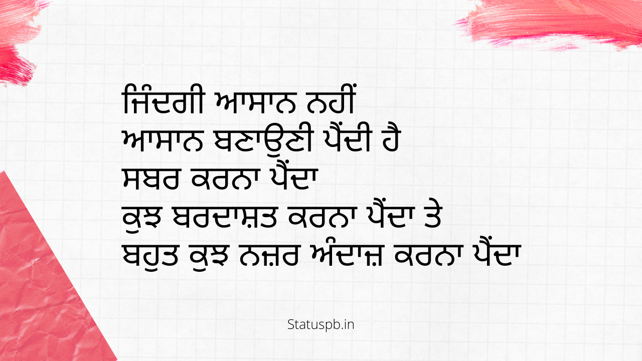 Punjabi Lines on Life