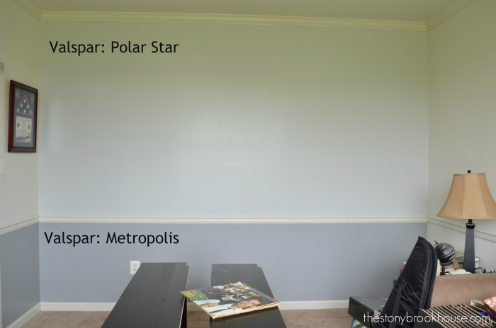 Den Wall complete with Valspar: Polar Star & Metropolis