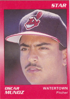 Oscar Munoz 1990 Watertown Indians card