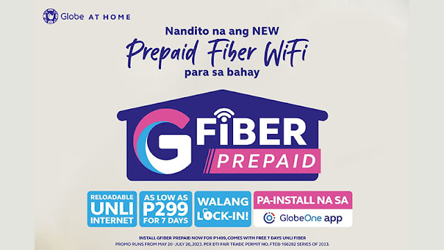 Globe At Home GFiber Prepaid Fiber WiFi now available